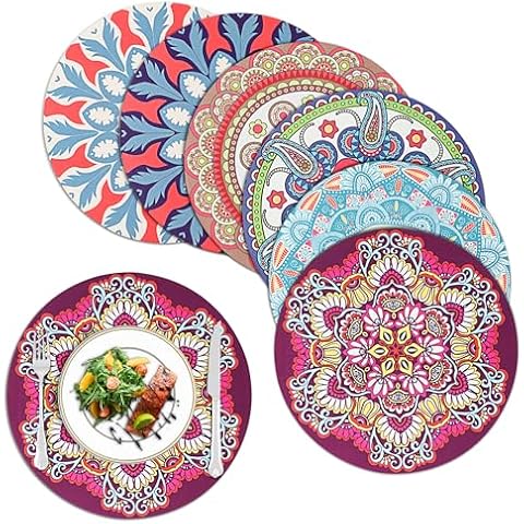 fanquare Round Mandala Placemats and Coasters Set Cover