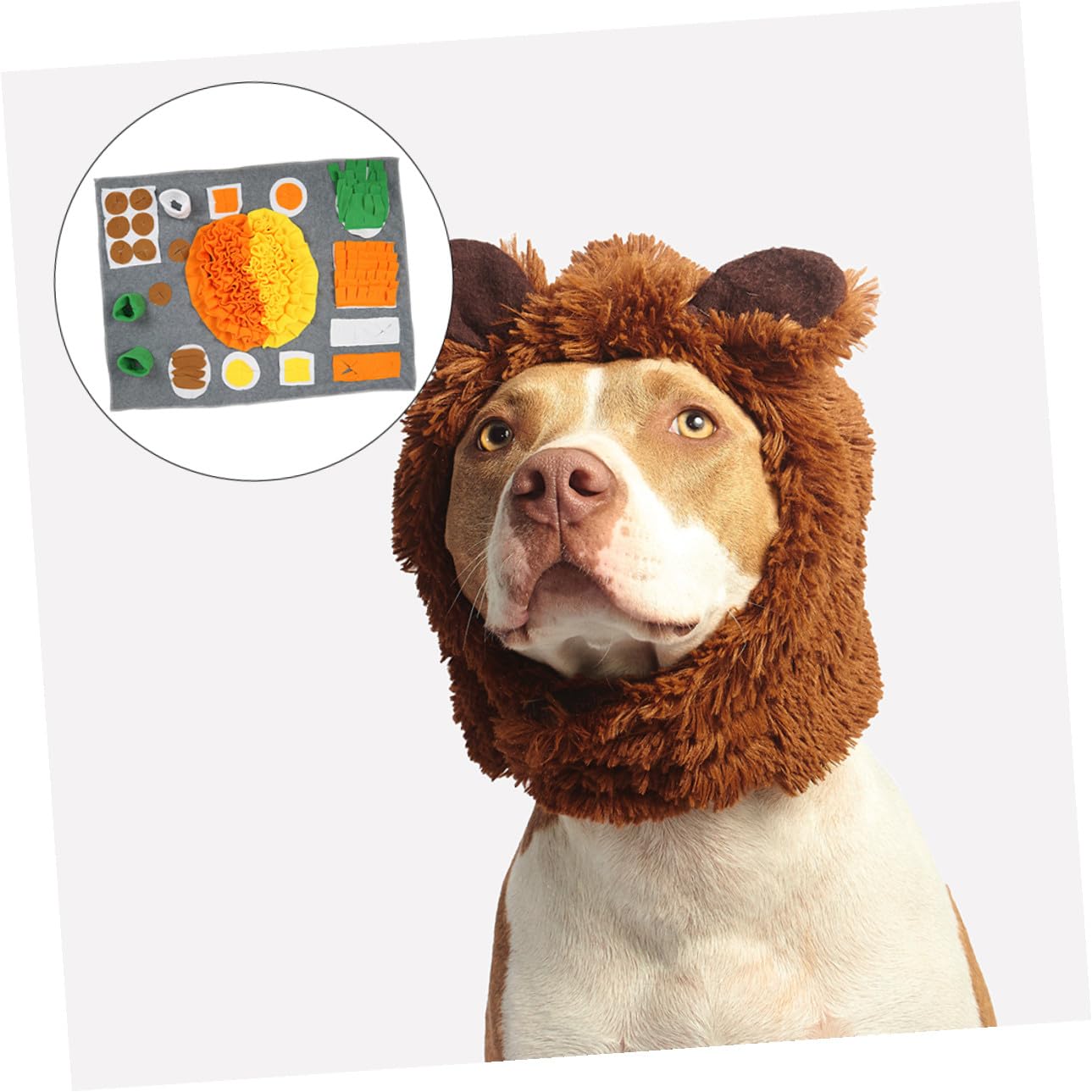 Tapis Distributeur de Croquettes pour Chien Tapis de Reniflement pour Animaux de Compagnie Stimulation Olfactive Flanelle pour Chiens