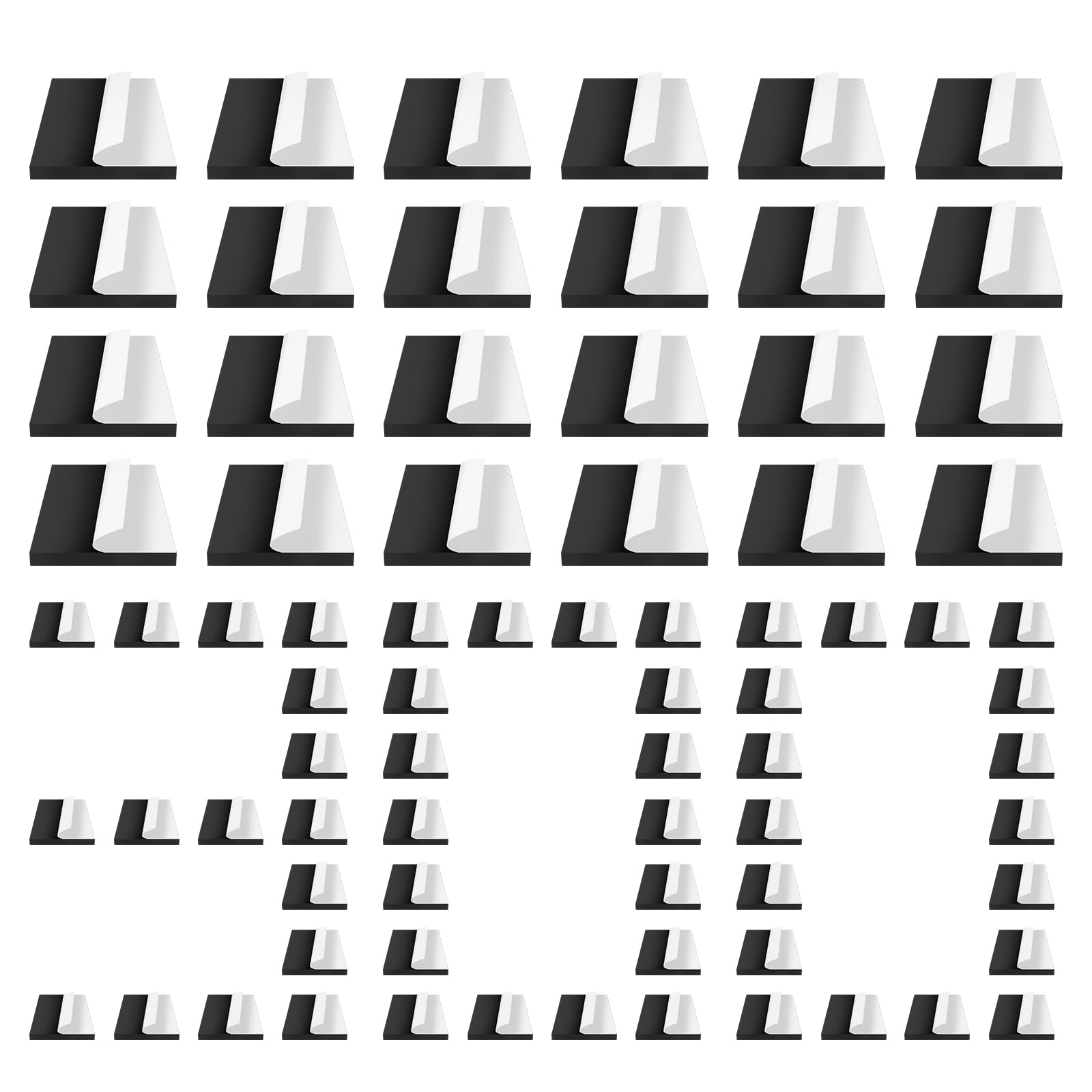 300Pcs Strong Magnets for Crafts with Adhesive Backing, Small Ceramic Crafts Magnets, Flat Ferrite Craft Magnets for Fridge DIY Building Scientific Craft Office(Square)