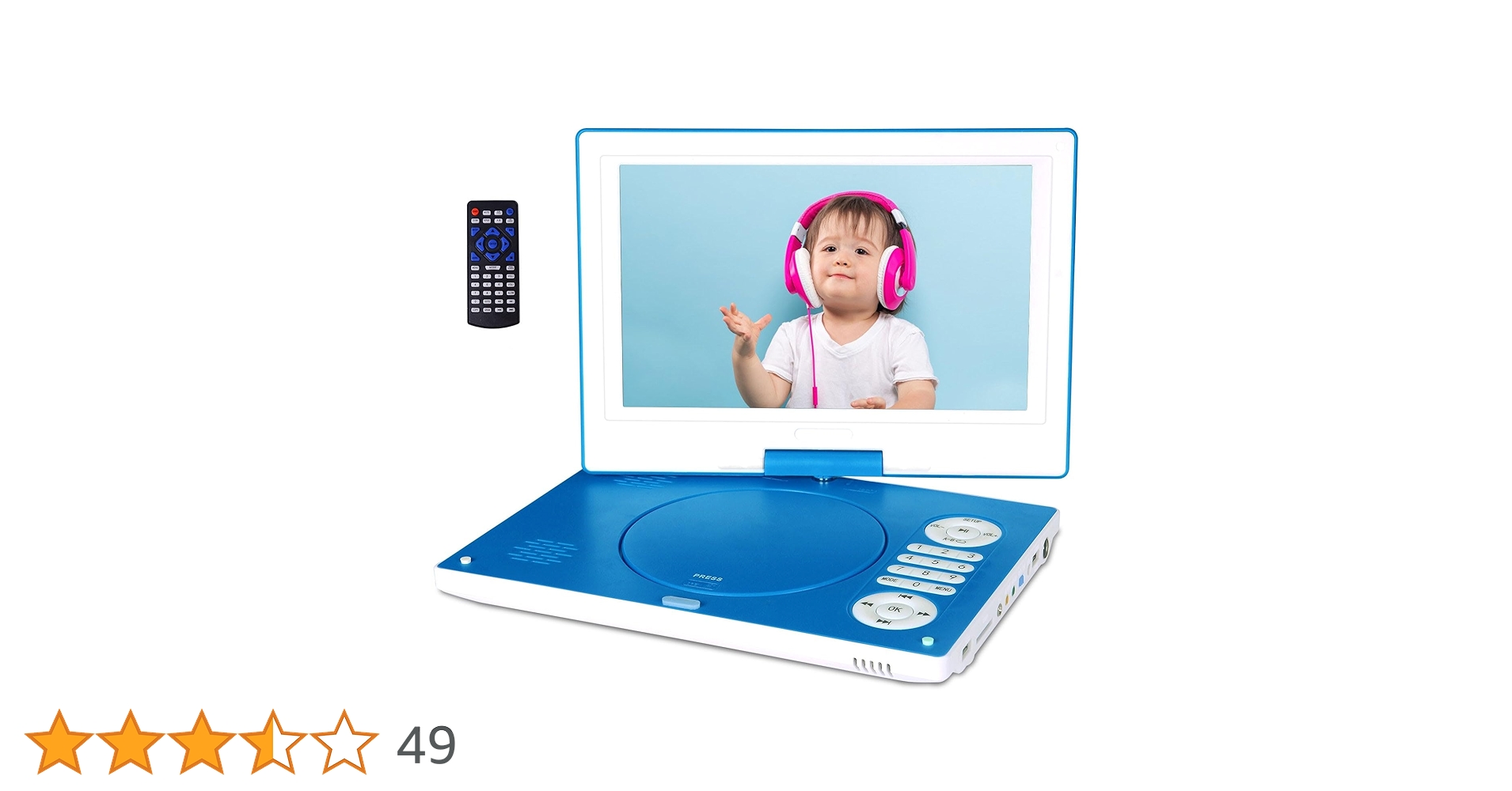 Amazon.co.jp: Jekero ポータブルDVDプレーヤー 12.5型 10.1