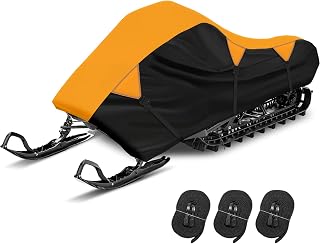New Generation Snowmobile Cover! XYZCTEM Upgraded 600D Heavy Duty Waterproof Trailerable Snowmobile Cover Sled Ski Cover Compatible with Yamaha Polaris Ski-Doo Arctic Cat(Fits Length 115"x 51"x 48")
