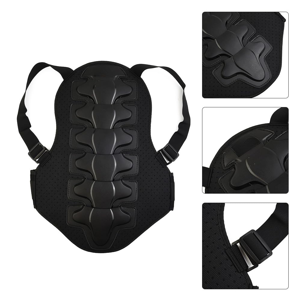 Gilet de protection dorsale pour moto avec protection de la colonne vertébrale, avec ceinture de taille réglable, pour course, équitation, ski, skateboard, sports