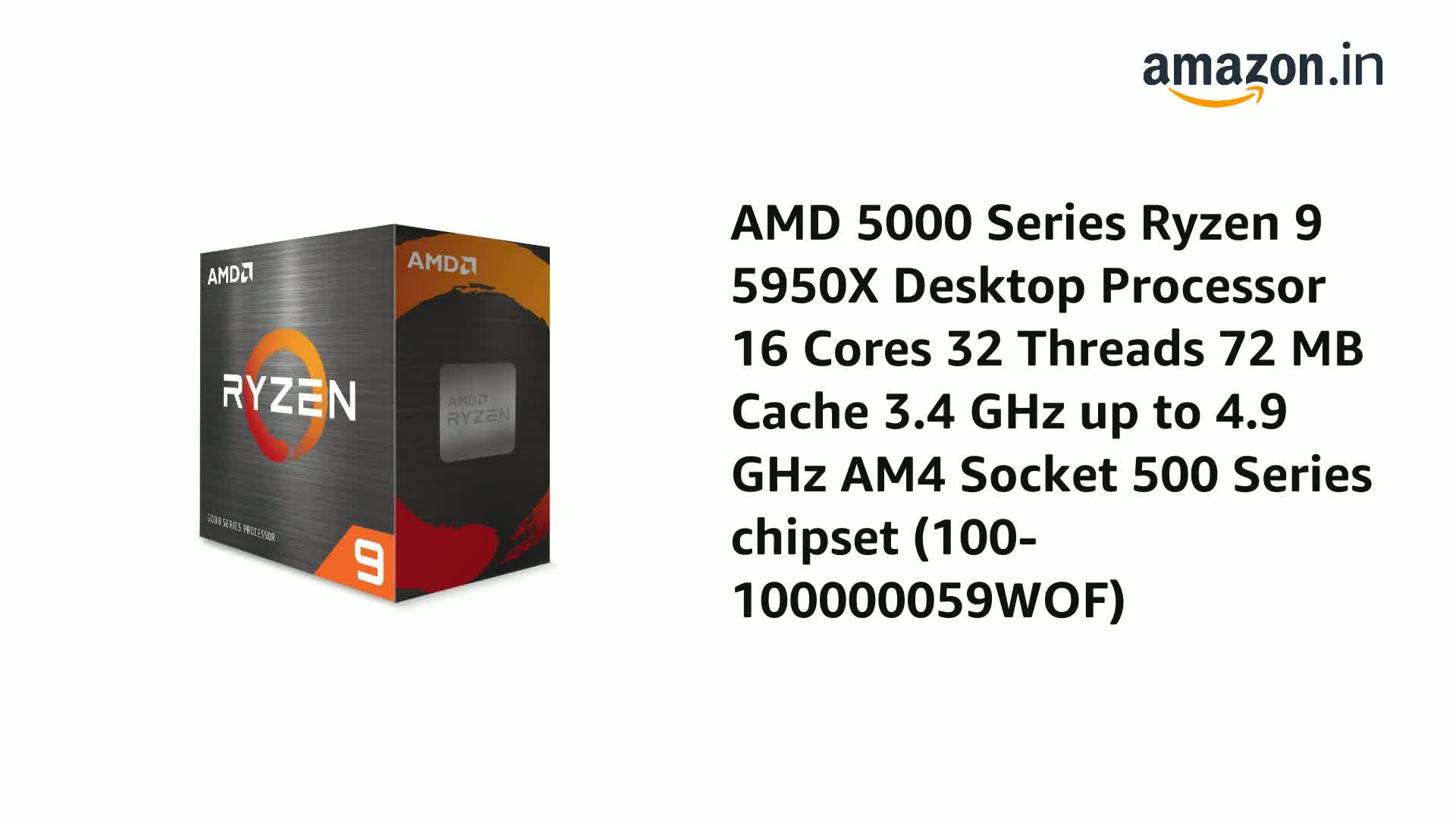 AMD Ryzen 9 5950X CPU 16コア32スレッド Amazon | AMD-Ryzen 9 5950X 第4世代 16コアデスクトップ