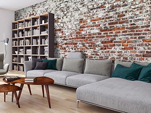 Miniatura 3 de artgeist Mural de pared Ladrillos sintéticos de 193 x 110 pulgadas, mural de pared autoadhesivo XXL para despegar y pegar, calcomanía extraíble,