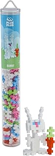 Plus-Plus 9604275, ingenious construction toy, rabbit, creative building blocks tube, 100 pieces