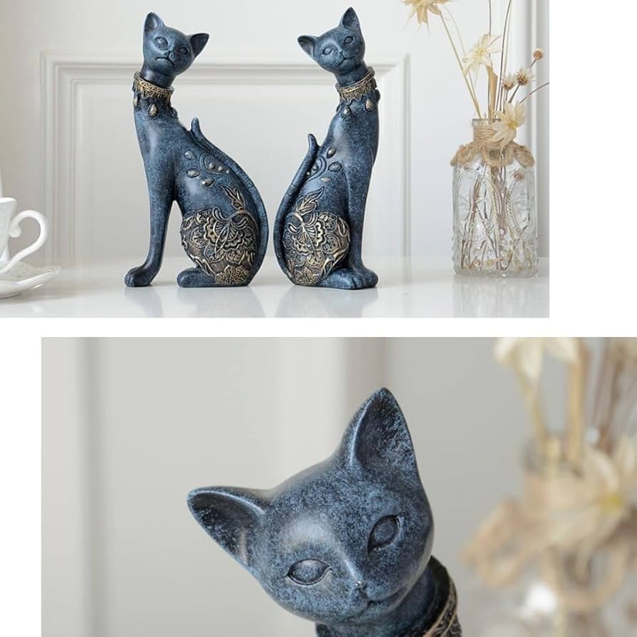 置物 マジェスティック アラビアンキャット 2体セット ライトブルー Amazon.co.jp: [AiO JAPAN] 置物 マジェスティック アラビアン