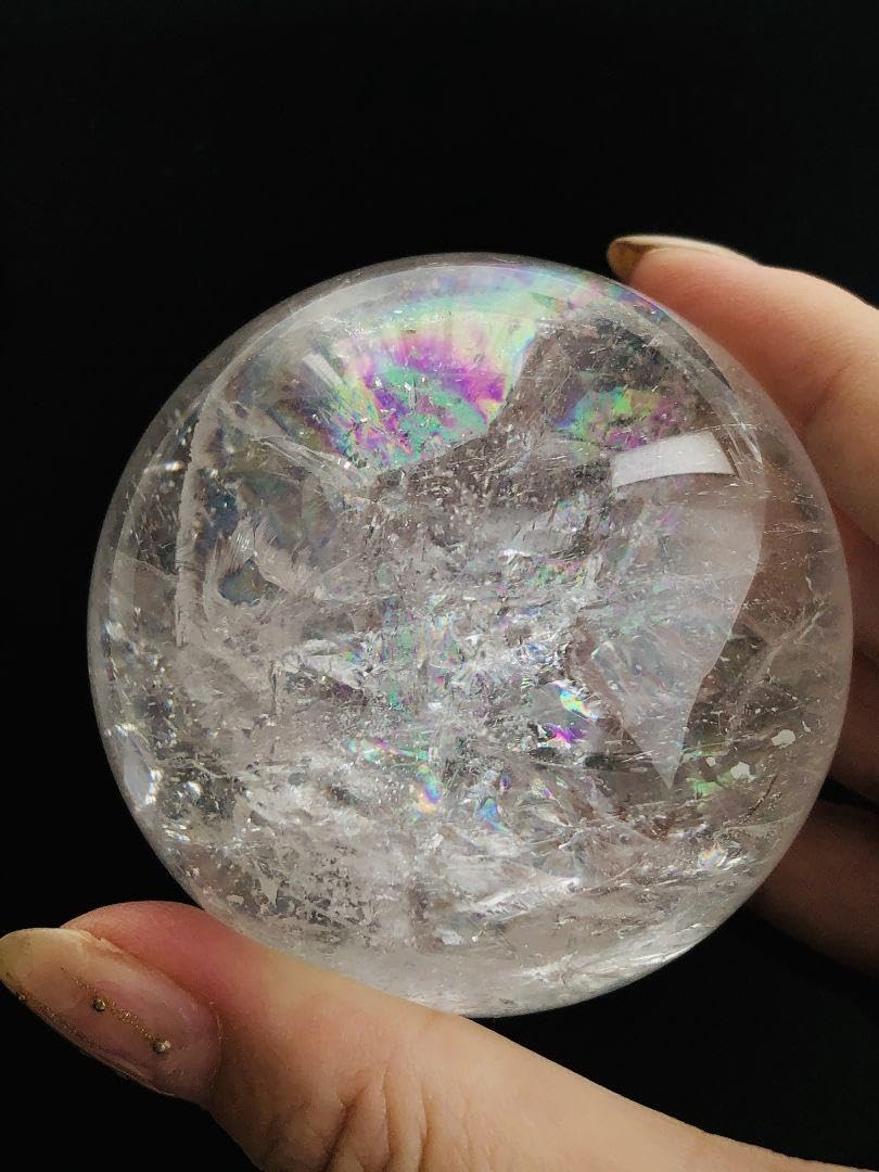 60mm！！幸せを呼ぶ♡虹入り水晶丸玉 【公式通販】