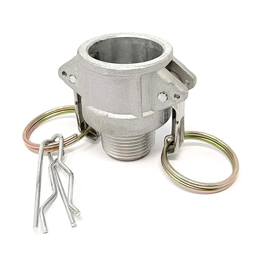 Miniatura 14 de Gloxco Aluminio tipo B leva y ranura de montaje, 1-1/2" Camlock hembra x 1-1/2" macho NPT (CAM-15-B-AL)