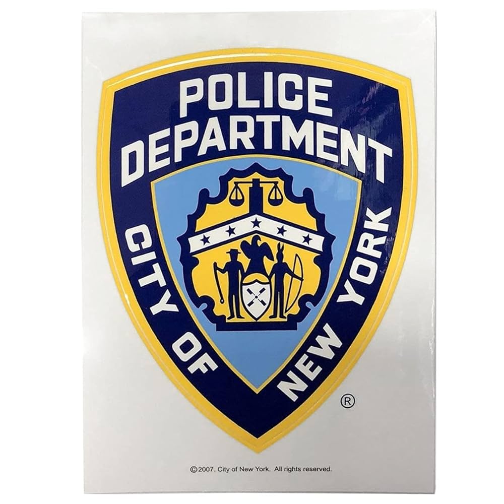 NYPD New Police Department Licensed Sticker Decal, Blue