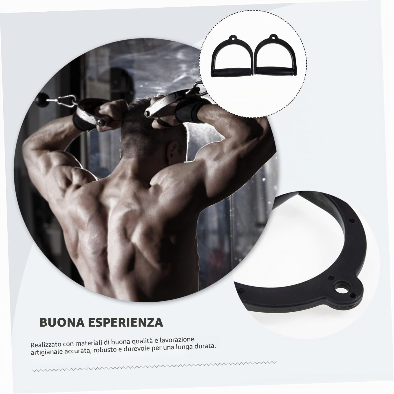 KOMBIUDA 2Pezzi Maniglie Professionali per Bande di Resistenza Maniglie Resistenti per Allenamenti in Palestra Impugnature Comode Durevoli per Fitness Yoga