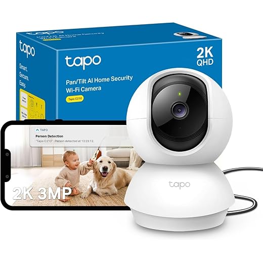 Caméra WiFi Intérieure 2K 3MP, Tapo C210