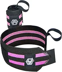 Munhequeira Elástica(Par) Preto C/Rosa - Nc Extreme