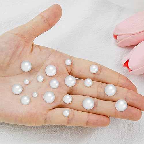 Miniatura 3 de 3090 calcomanías de diamantes de imitación, calcomanías autoadhesivas de perlas blancas para la cara, gemas para el cabello de 3450.236 in, gemas