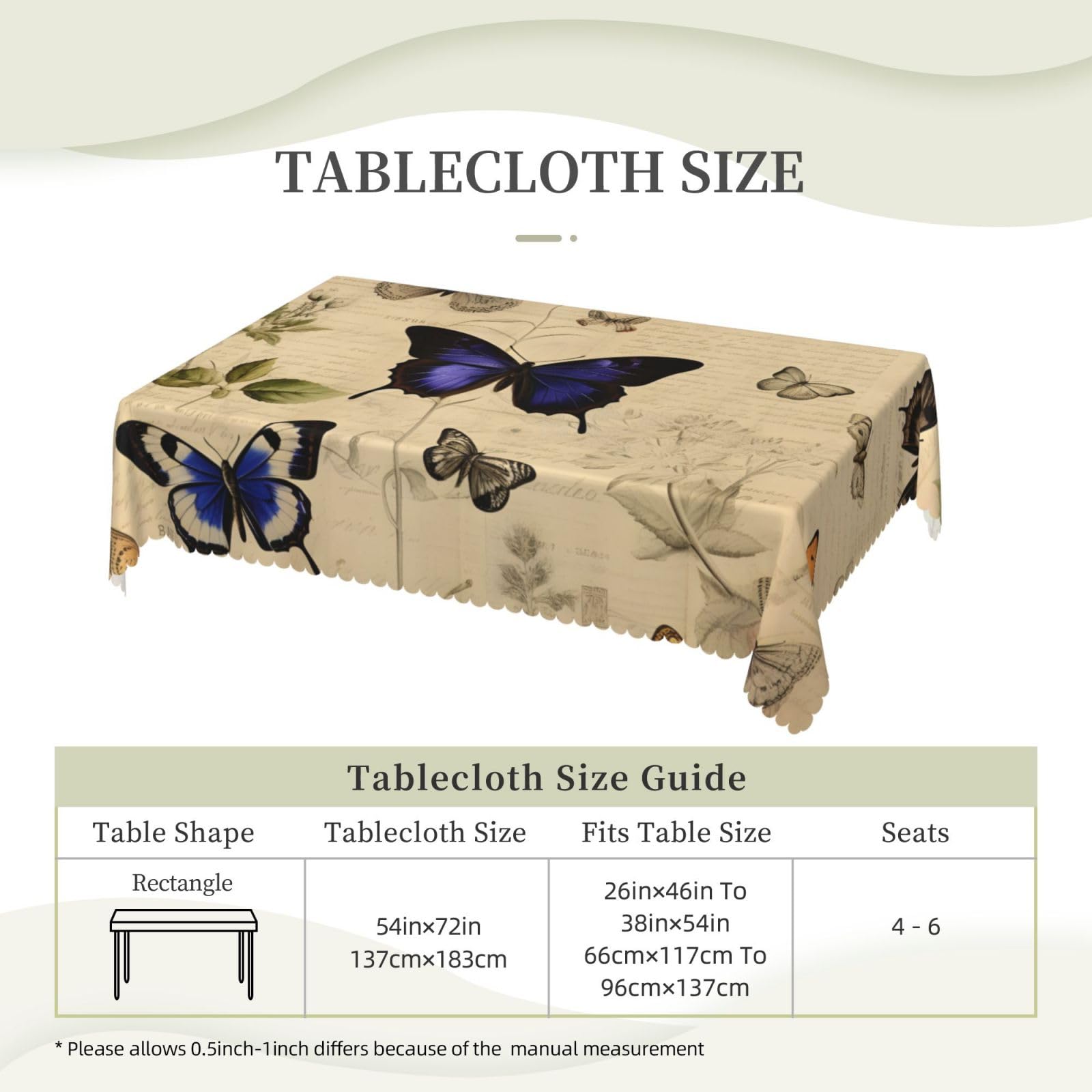 Nappe Rectangulaire Plastique Noir Motif Papillon Cœur 137x221cm - Style Gothique