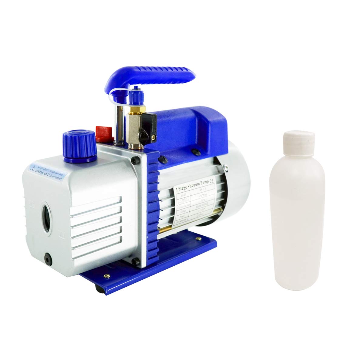 Buy 4CFM 1/3HP Single Stage Rotary Vane Vacuum Pump, Vacuum Pump HVAC