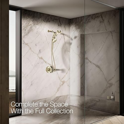 Vista 78 de KOHLER 23219-TT Purist - Kit combinado de ducha multifunción 2 en 1, cabezal de ducha giratorio con cabezal de ducha de mano, 2.5 GPM, titanio