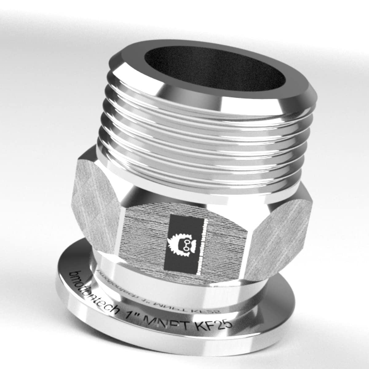 bmotiontech MNPT x KF25 flange fitting (ISO-KF KF25 QF25 NW25) (1.0" MNPT, 1PC adapter only)