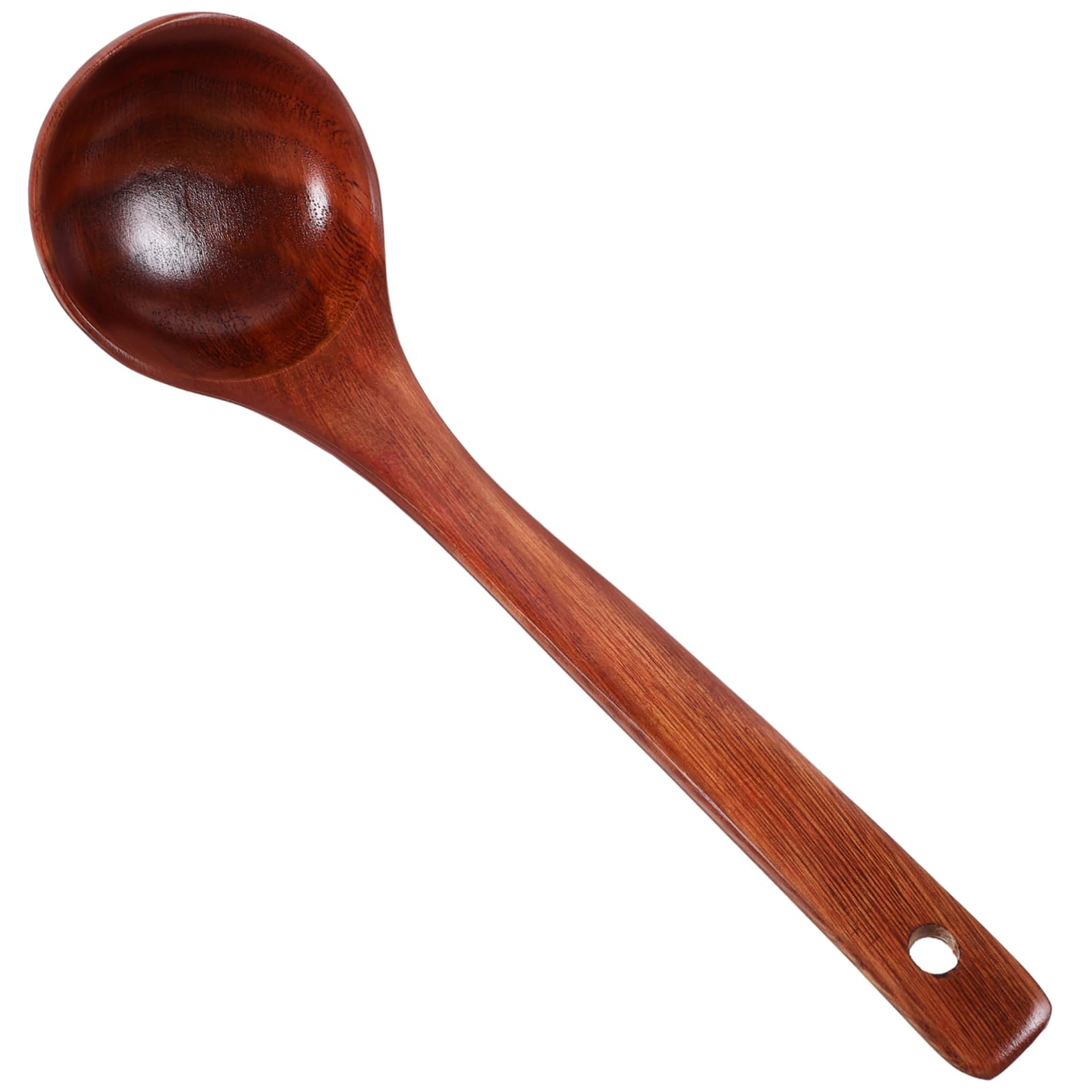 MUCKLILY Wooden Soup Ladle Long Handle Japanese Serving Spoon for Cooking and Soup