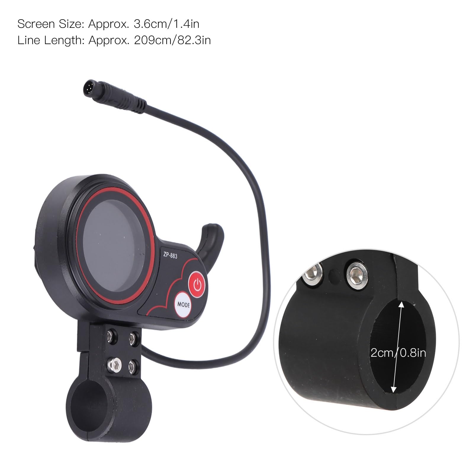Wearresistant Electric Scooter Part Display Thumb Throttle 2 in 1 Speedometer Manual Control Panel High Durability Exquisite Workmanship for Trail Riding (48V)