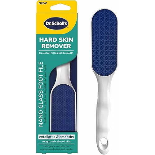 Dr. Scholl's Hard Skin Remover Nano Glass Foot File - Foot Callus Remover, Durable Foot Scrubber, Dead Skin Remover, Hygienic Pedicure Tool, Long Lasting Foot Buffer, Soft Smooth Feet