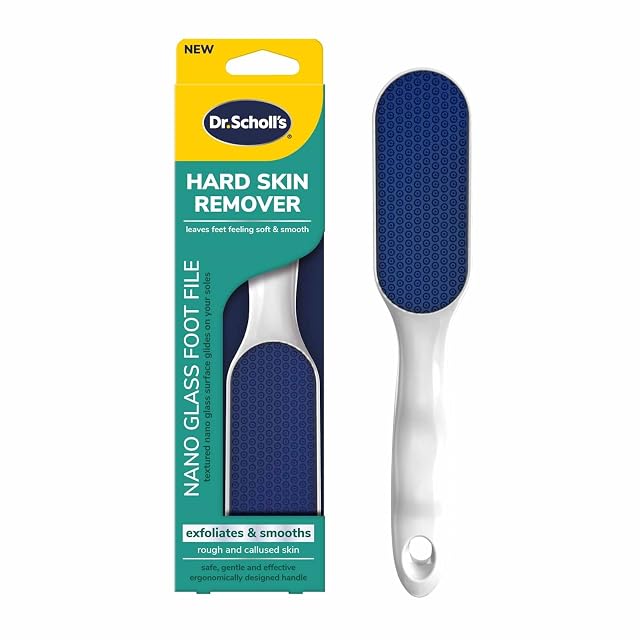 Dr Scholls Hard Skin Remover Nano Glass Foot File - Foot Callus Remover Durable Foot Scrubber Dead Skin