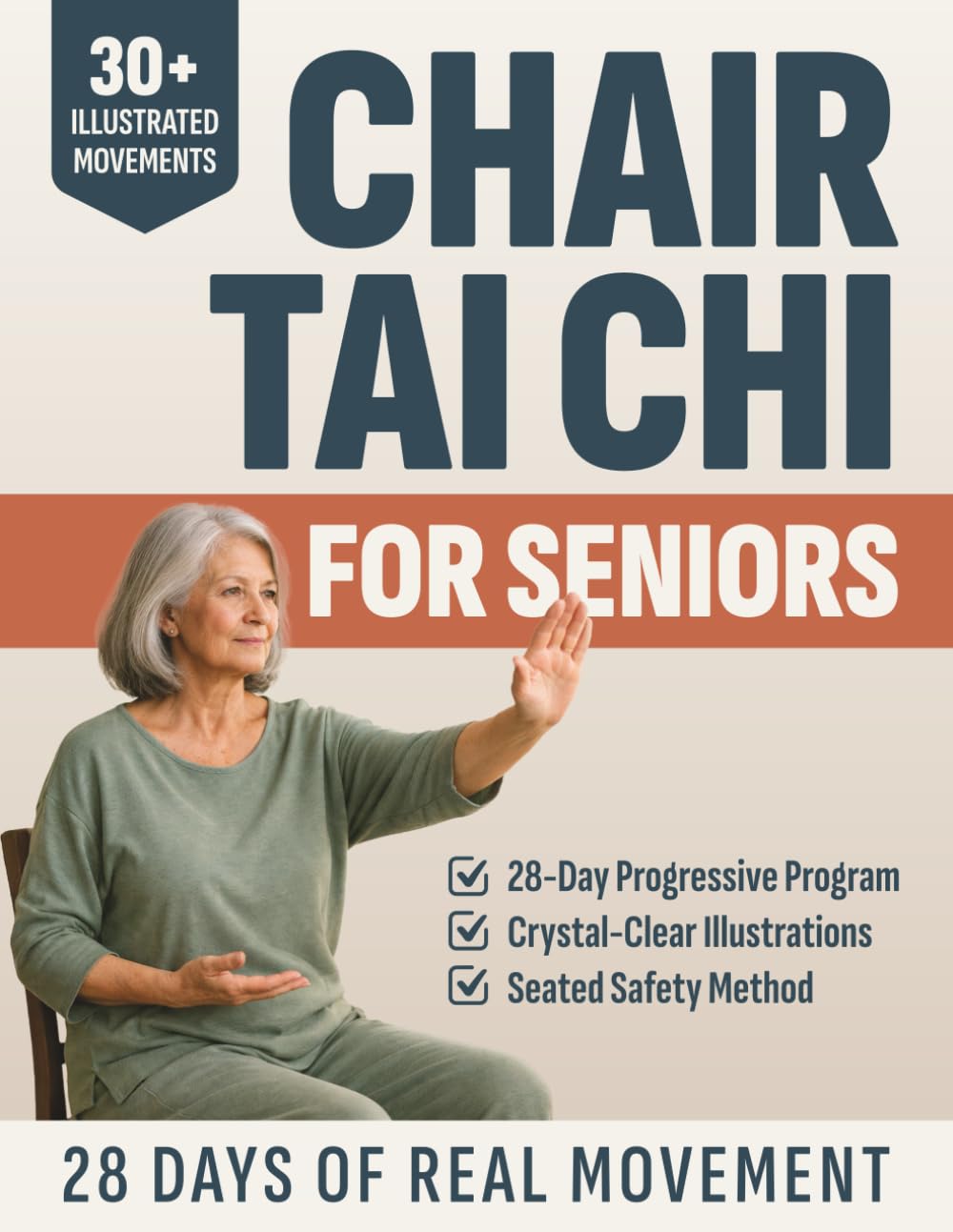 Chair Tai Chi for Seniors: 28 Days of Real Movement for Beginners with Clear Illustrations. A Seated Tai Chi Program to Build Balance, Prevent Falls, Daily Progression