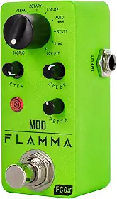 FLAMMA Fc05 Mini Pedal De Modulação Com Chorus Flanger Tremolo Phaser Vibrato Rotary Liquid Autowah Stutter Ring Lowbit