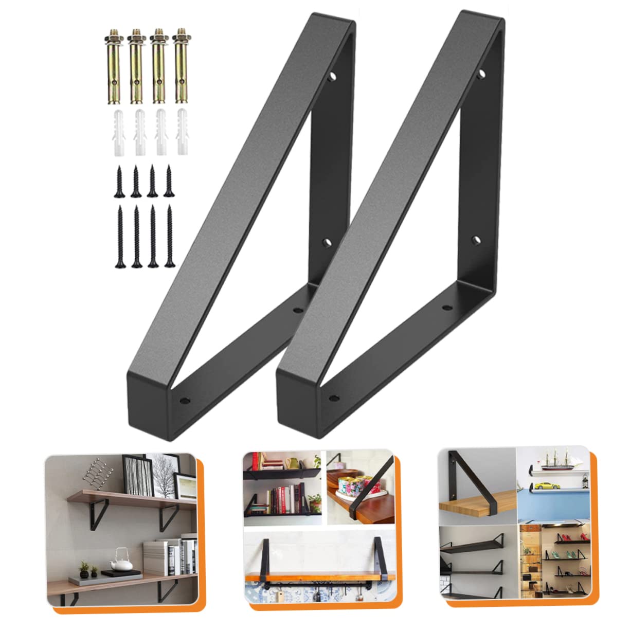 SEWACC 2 Piezas Soportes Para Estantes De Pared Soportes Triangulares Para Estantes Uso Cocina o Baño