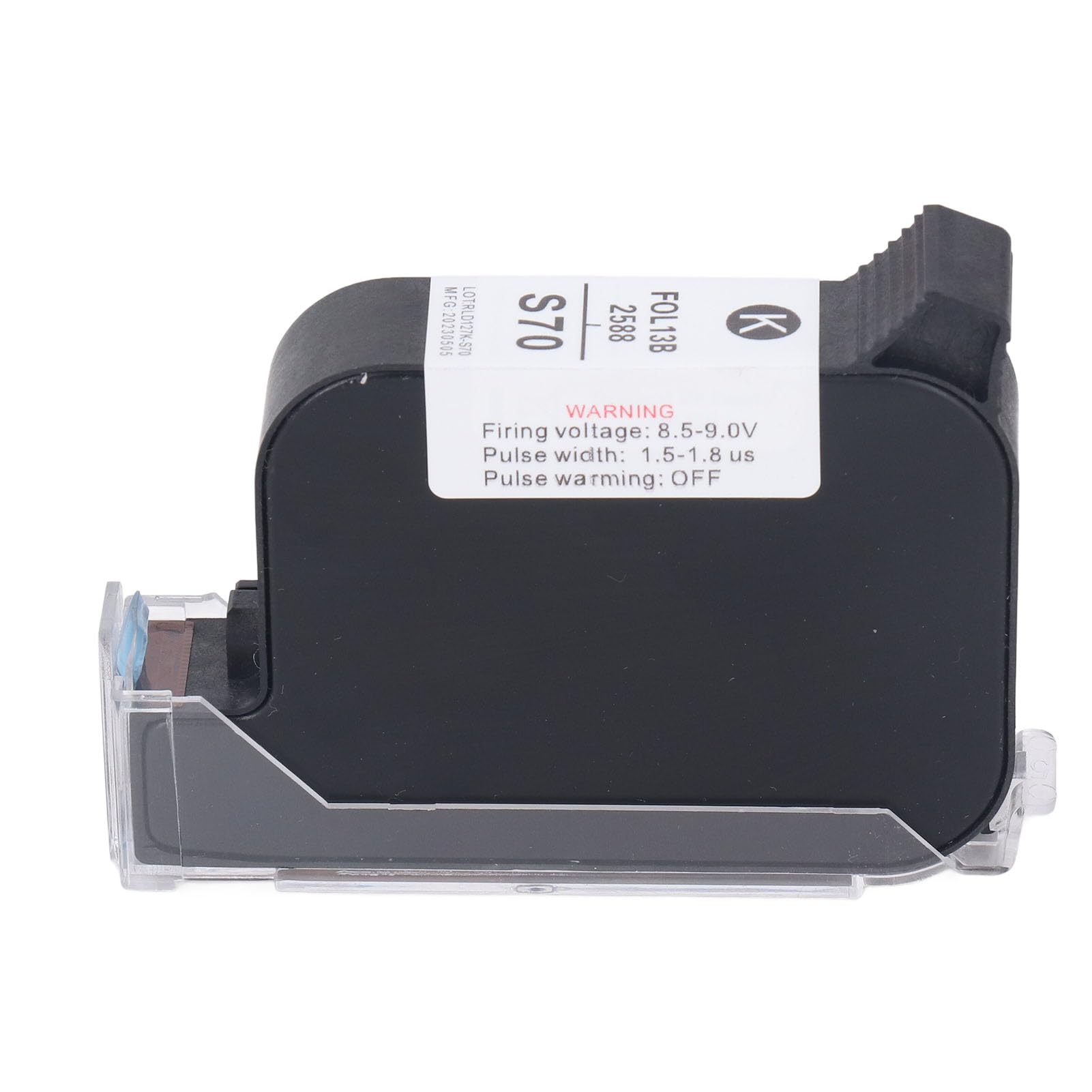 Fockety Handheld Printer Ink Cartridge, Quick Dry Ink Cartridge, Portable Handheld Inkjet Printer Ink Cartridge for 12.7mm Printer, for Label, Date, Barcode, Logo, Qrcode, Batch Number