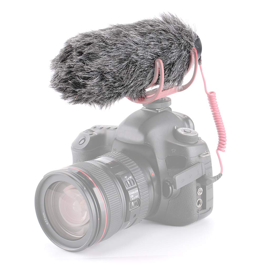 Acouto Microphone Windshield Furry for RODE VideoMic, Outdoor Recorder Wind Cover Furry Microphone Windscreen Muff