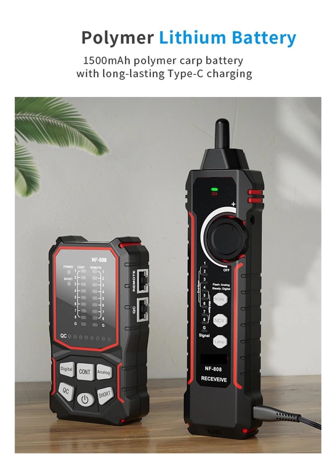 Tester per cavi di rete, Tester Per Cavi Di Rete, CAT5 CAT6, Localizzatore Con Display LCD, PoE, Strumenti, Supporto Test Continuità, Rilevatore,per cavo di rete