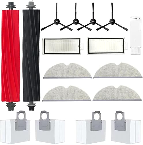 Accesorios de repuesto para aspiradora Roborock Q5 Pro+/Q8 Max+ Plus, incluye 2 cepillos principales, 4 cepillos laterales, 2 filtros Hepa, 4 bolsas