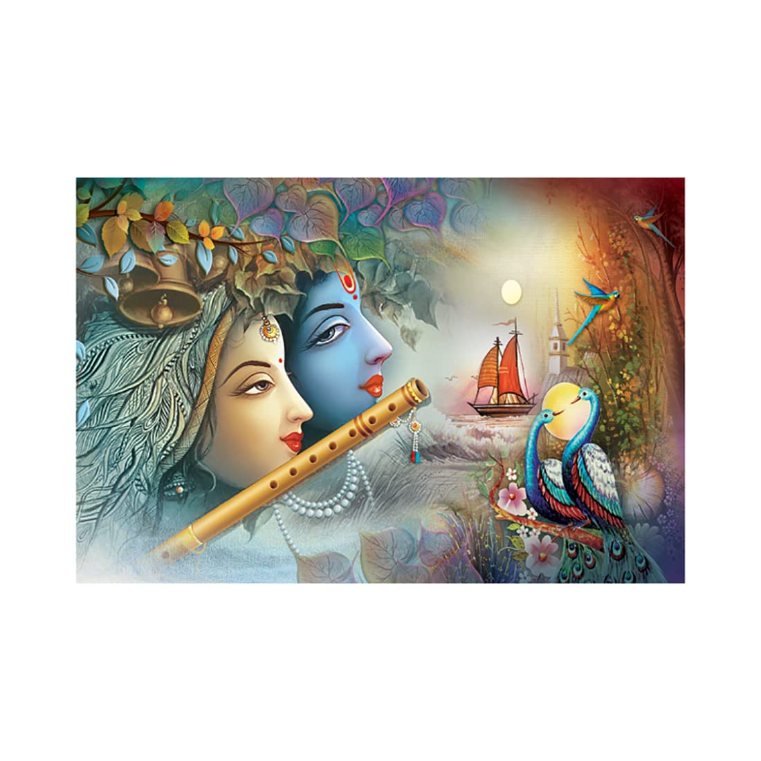 Dharvika Innovations Radha Krishna Poster Sparkle Coated Self Adhesive Waterproof Vinyl Print Without Frame (24 x 36 inch) - 1864 (Design 10) (B09RVHSYZN) Amazon Price History, Amazon Price Tracker