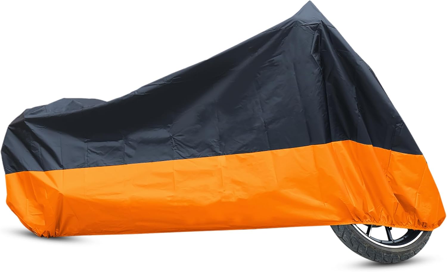 uxcell XXXL 190T Rain Dust Protector Black+Orange Scooter Motorcycle Cover 116" for Yamaha