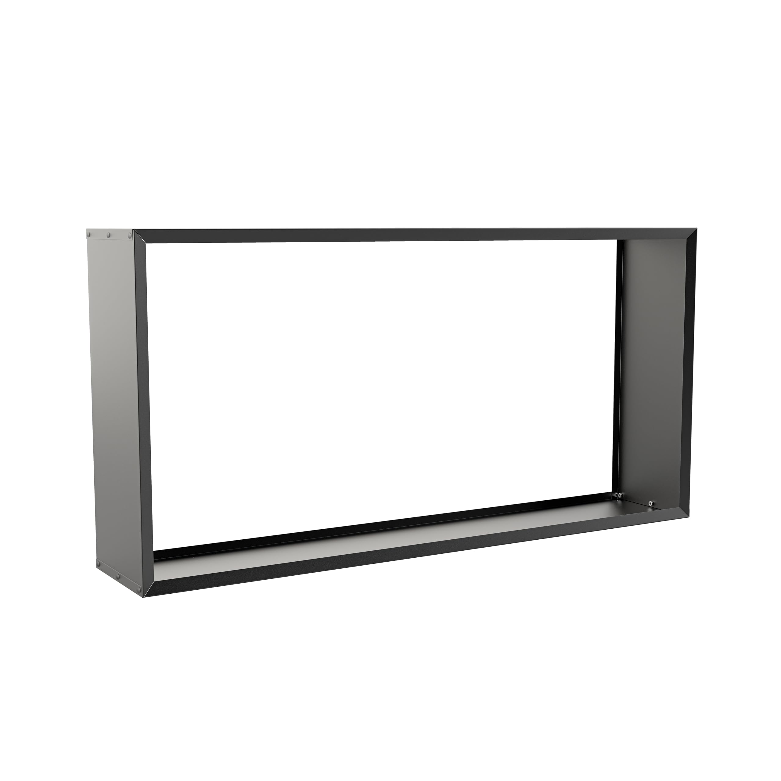hiyard Drewniany magazyn I Wooker Wide 199 x 99 cm I regał na drewno kominkowe I Made in Germany I matowa czerń