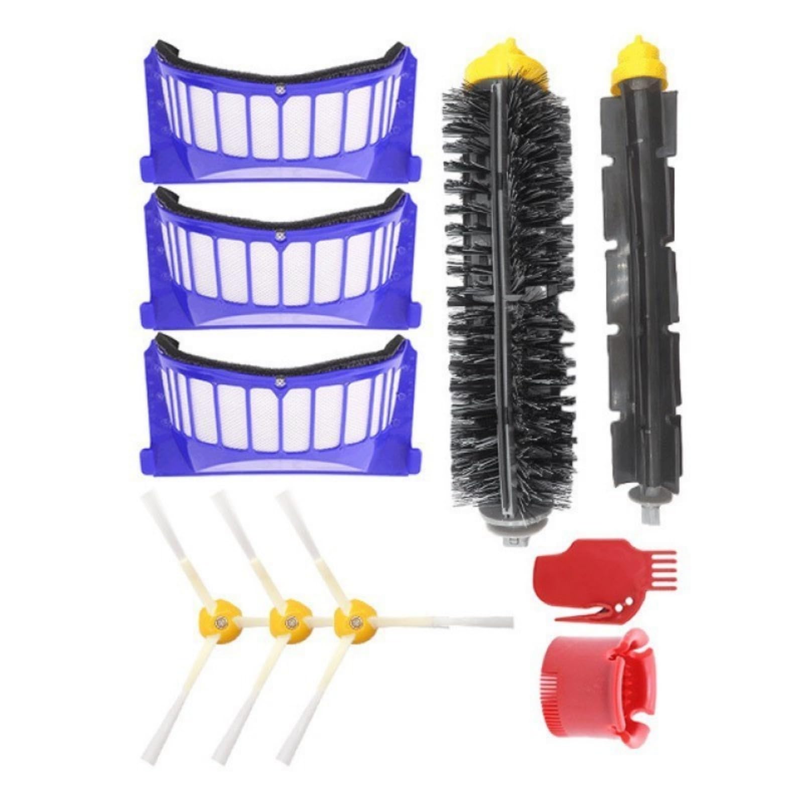 Piceioep Vacuum Brush Set Consistent 600 Models 3 Sieves 2 Side Brushes Encompassed Set Replacement