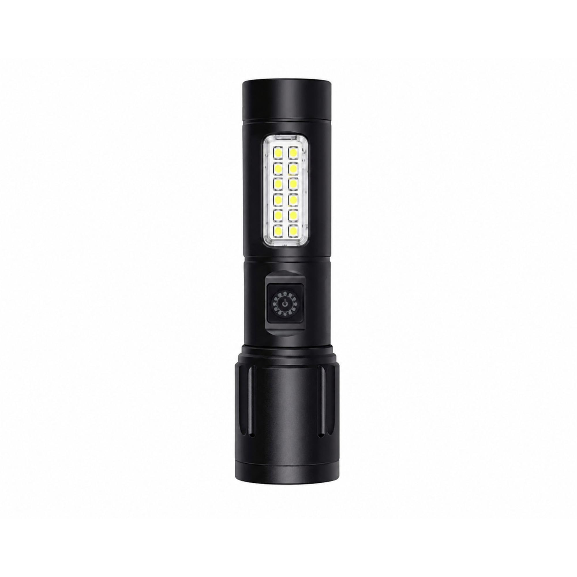 AIXA AD-629 Rechargeable LED Torch, 10W High Brightness Flashlight with 18650 1200mAh Battery, Type-C Fast Charging, Water Resistant, Portable Emergency Light for Camping, Hiking & Home Use-image-39