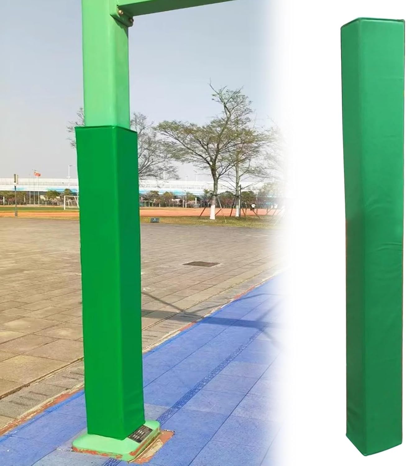 Almohadilla For Poste De Baloncesto Protectores de Aros Baloncesto: protección Total contra la Intemperie for Postes gimnasios, garajes y sótanos