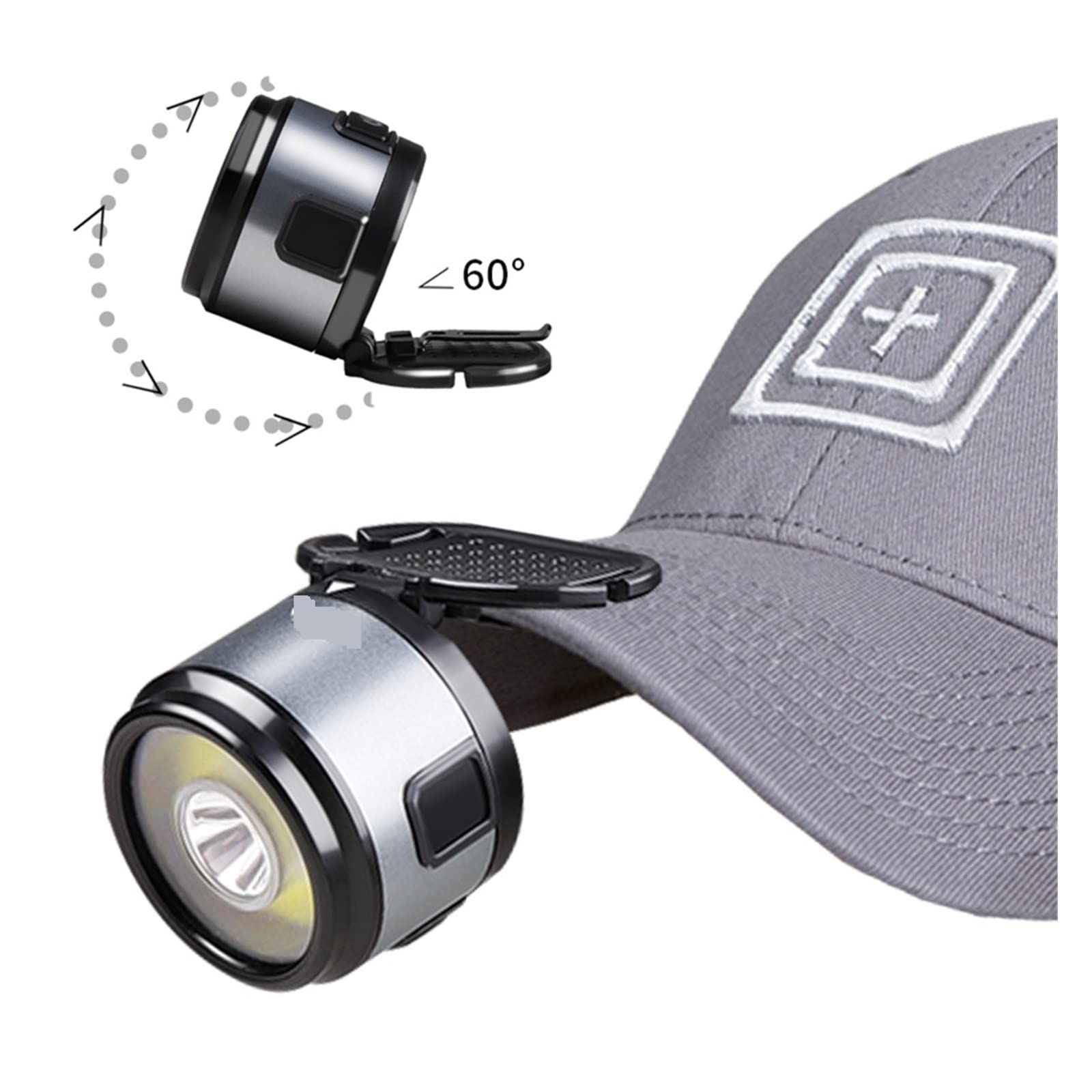 Wszechstronny, magnetyczny reflektor z klipsem 4 w 1: wodoodporna lampa czołowa LED XPG+COB do aktywności na świeżym powietrzu (1 szt. latarka czołowa)