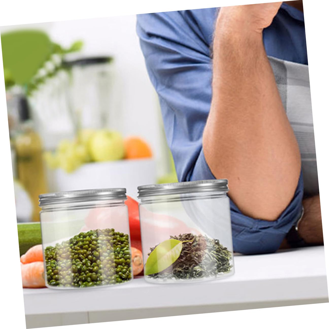 DOITOOL 20 Stück Teiliges Transparente Mini gläser mit Silbernen Aluminiumdeckeln Luftdichte Vorratsgläser für Marmelade Honig Zuckerpeeling Vielseitige Aufbewahrung zu Hause