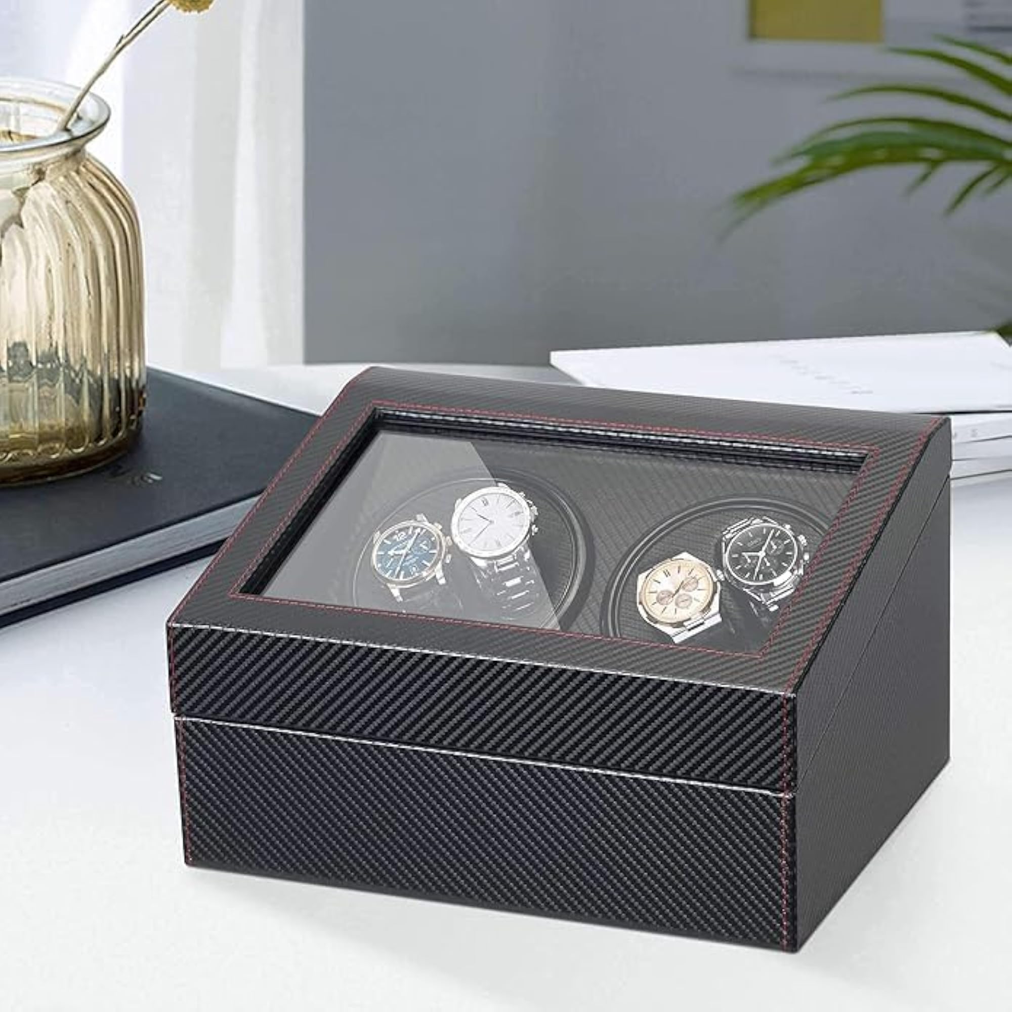 Automatic Watch Winder with 4 Quiet Running Motors