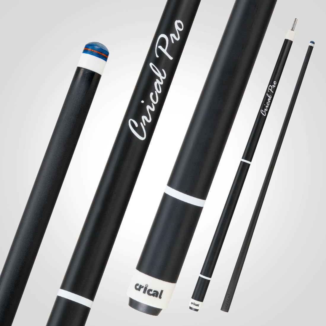 CRICAL Carbon Fiber Pool Cue Stick 58" Billiard Cue Sticks Professional Low Deflection Pool Sticks with 3/8 * 8 Pin Joint and 12.5mm Tip