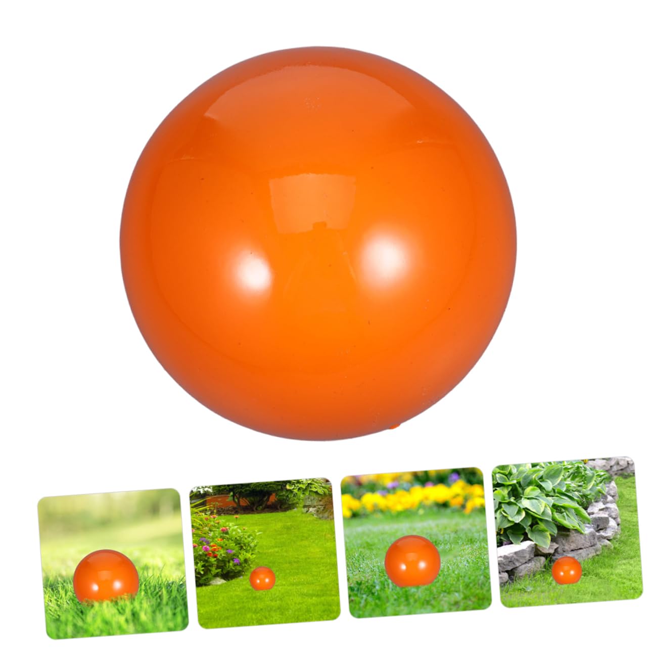 TOPBATHY Palla Specchio da Giardino in Acciaio Inox Riflettente Arancia
