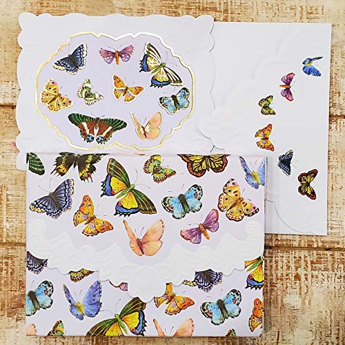 Carol Wilson Fine Arts Inc Butterflies Blank 10 Card Set Portfolio