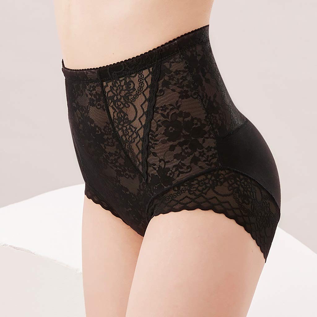 Mutande Bikini Slip Pizzo Culotte Biancheria Intima Sexy delle Donne Elastiche Vita Alta Mutandoni Estate di Base (Pacchetto di 3) (Color : D, Size : X-Large)