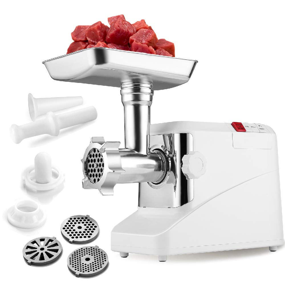 Buy Flexzion Electric Meat Grinder 1800 Watt Heavy Duty Sausage Maker Stuffer Mincer w/ 3 Size