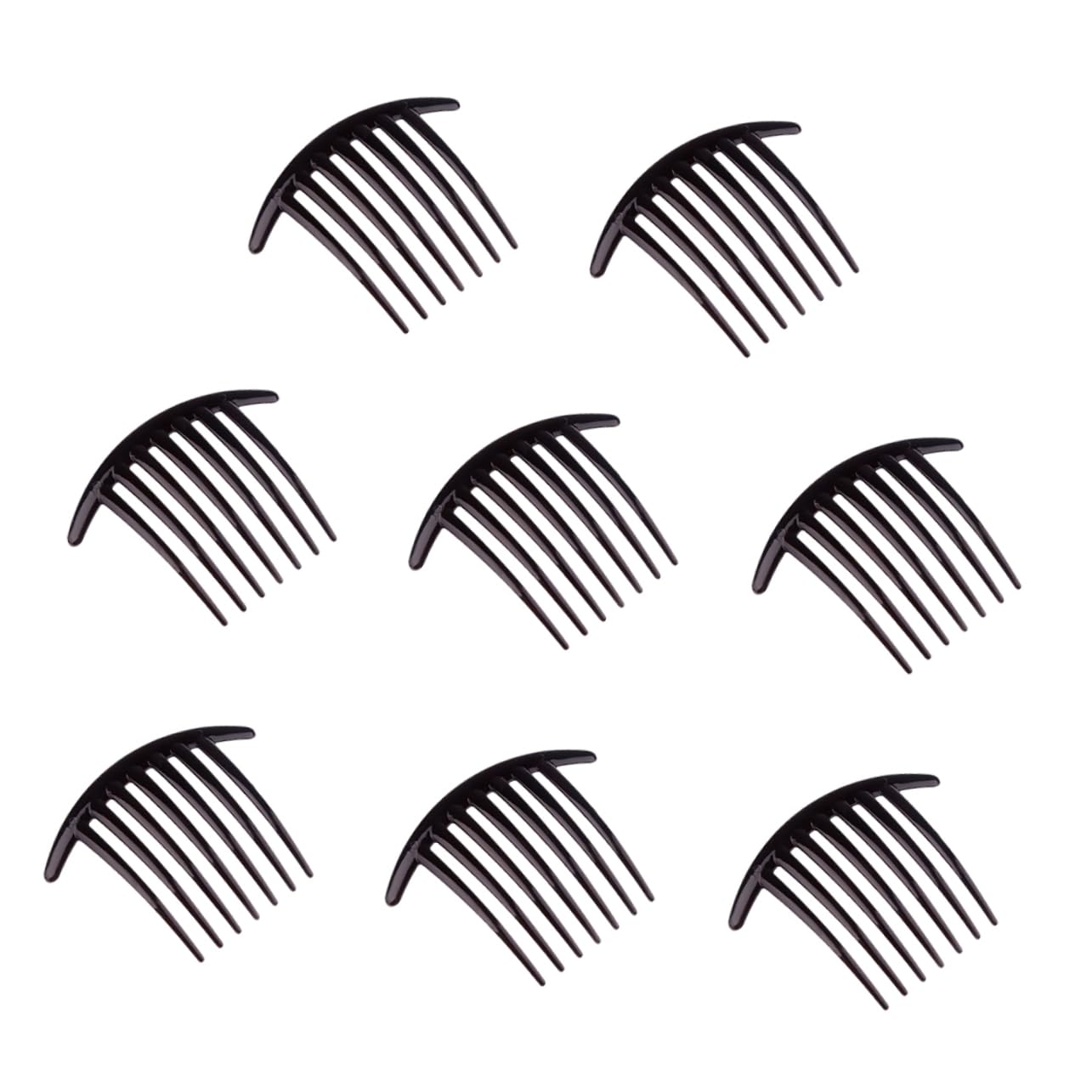 CLISPEED 8pcs Black Plastic Hair Side Combs for Women Durable Lightweight Hair Supplies for Everyday Use Fits Scalp Comfortably for Various Hairstyles