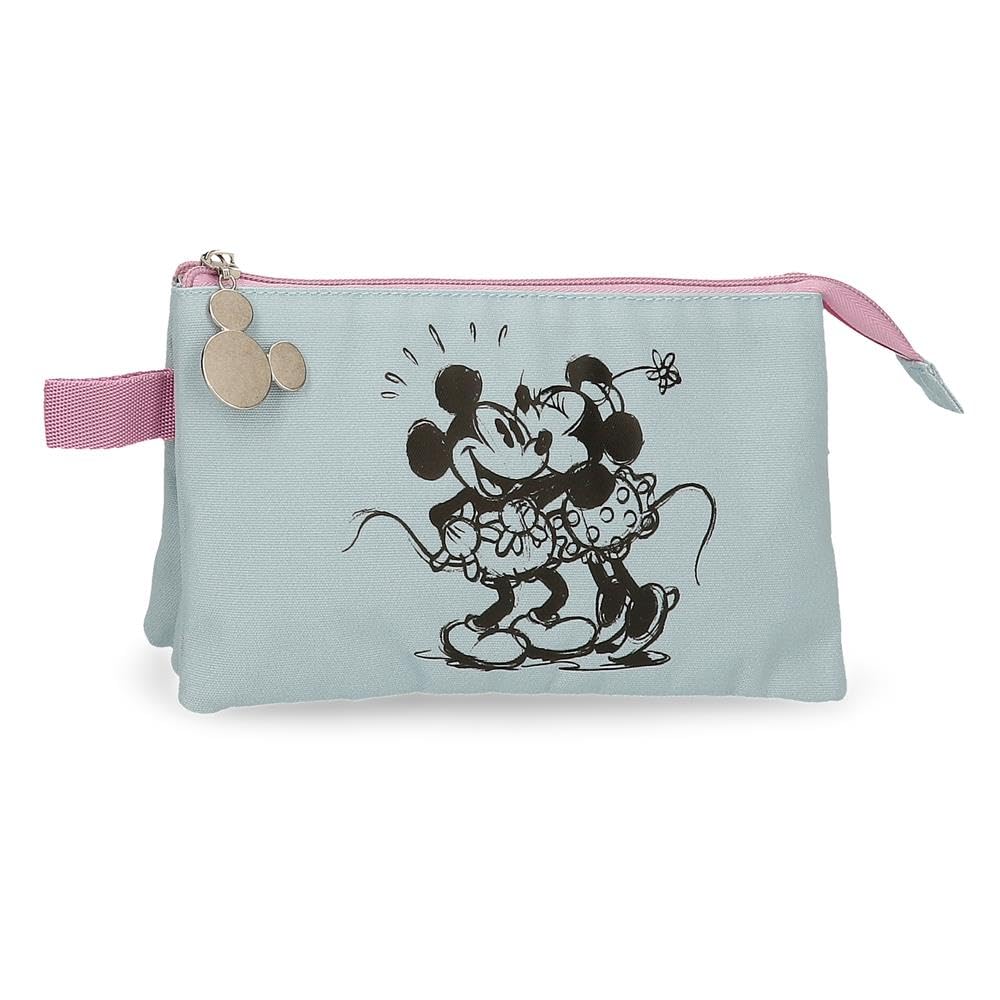 Disney Joumma Bags Mickey & Minnie Kisses Estuche Escolar, Estuche Infantil, organizar y Llevar recogidos los lápices y bolígrafos.