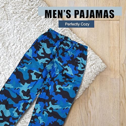 Norty Men's Pajama Pants - 100% Cotton Printed Flannel PJs2