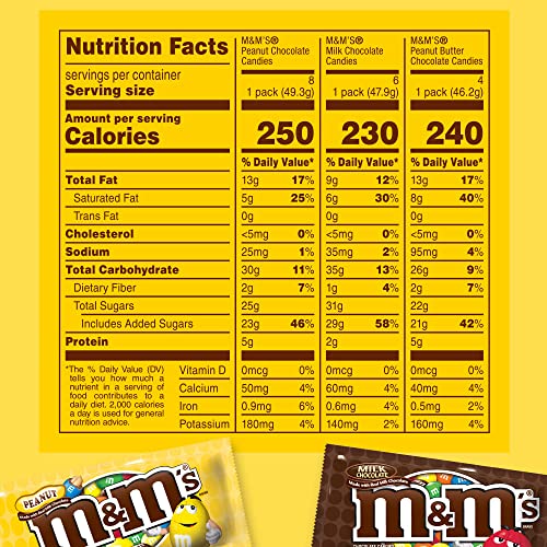 M&M's Variety Pack Chocolate Candy Singles Size 30.58-Ounce 18-Count (Pack Of 1) #TOP5